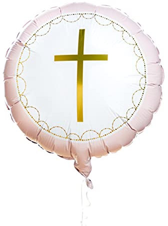 Amscan 9916021 Pink Communion Foil Balloon