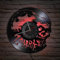 Smotly Vinyl-Wanduhr, Zombie-Horror-Themen-Muster Wanduhr mit LED-Nachtlicht, ist eine tolle Wanduhr Geschenk für Freunde, die Nervenkitzel lieben. (sieben Farben)