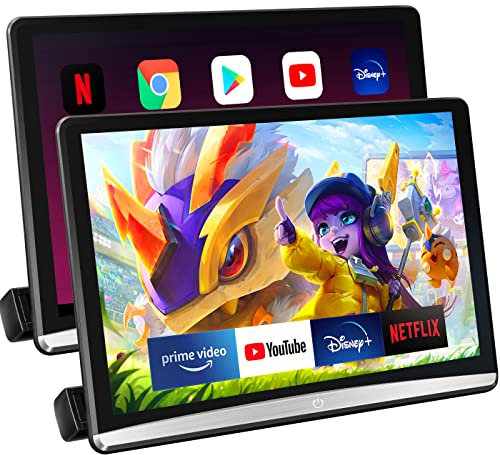 Seventour - 12.4 Android 4K Headrest Monitor for Backseat, Support Wireless Phone Connection, Touch Screen Monitors, with