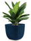 Konzept 11 - Blumentopf klein 4 l mit Unterzetzer, quadratischer Übertopf 19 x 19 cm, Pflanzentopf für Zimmerpflanzen aus Kunststoff, Dunkelblau
