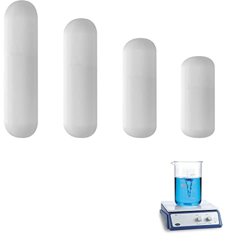 BASTOUR Magnetrührer, 4 Stück, Typ C, PTFE, Eisen, Zylindrisch, Labor, Biochemie, Kochen