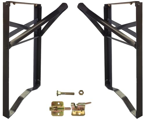 Vigormat Gambe di Ricambio per Panca Set Birreria in Metallo (2 Gambe + kit (Nero))
