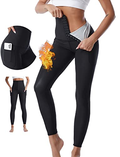 Merlvida Schwitzhose zum Abnehmen Sauna Leggings Damen High Waist