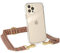 EAZY CASE Handykette - Verstellbarer Trageriemen kompatibel mit iPhone 12/12 Pro, Handytaschenband, Handykordel mit Phone Case, Ersatzgurt für Ketten, Orange/Grün - Haken Gold