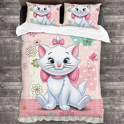 RHODAN Kawaii Bettwäsche,Bettwäsche 3 Sets,kinderbettwäsche 135x200,mädchen Bettwäsche,bettwäsche Teenager Mädchen (7,135x200cm+80x80cmx2)