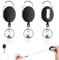 3 Stücke Schlüsselband Ausziehbar, Einziehbarer Schlüsselanhänger Schlüsselring Ausziehbar Stark Retractable Badge Reel Einziehbarer Ausweishalter Gürtelclip für Kartenhalter Ausweis,Schlüssel,ID Card