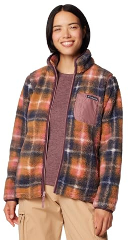 Columbia Damen West Bend Print Full Zip 2 Fleecejacke mit durchgehendem Reißverschluss, Feige Omblur, M