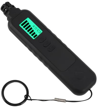 Probador de gas combustible, alta precisión, tipo bolígrafo, detector de gas profesional de alta sensibilidad con pantalla LCD para hotel para fábrica (negro)