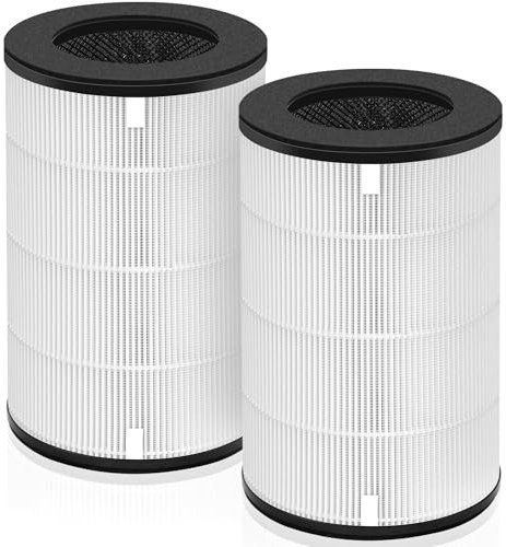 AP-T30 AP-PET35 Replacement Filter for HoMedics TotalClean Air Purifier AP-T30FL AP-T30WT AP-PET35FL AP-PET35-WT, 360° Filtration 5-Layer 3-in-1 H13 True HEPA Filter, 2 Pack