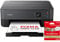 Canon PIXMA TS5350i Wireless Colour 3-in-One Inkjet Printer, Photo Paper Bundle (Black) - Compatible with PIXMA Print Plan; includes PP-201 Glossy II Photo Paper Plus, 20 sheets