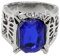 XSLGOGO Schwarzer Butler Phantomhive Ciel Saphir Ring - Anime Cosplay Prop Peripherie