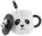 lachineuse Tazza da collezione Panda Funny Panda con coperchio e cucchiaio. Capacità: