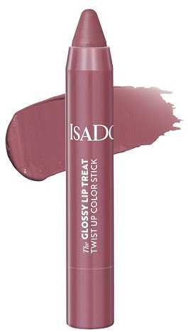 Isadora The Glossy Lip Treat Twist Up Colour Lip Stick - Feuchtigkeitsspendender Lippenstift mit Squalan - Vegan, tierversuchsfrei, aufpolsternd, nicht klebend, Gloss (Lovely Lavender 18, 3,3 g)