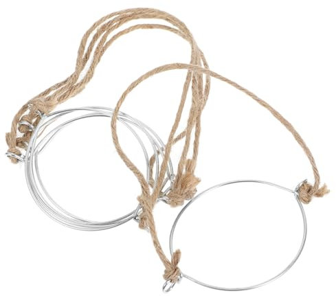 OKUMEYR 5pcs Rope Handles for Wide Mouth Mason Jars Versatile Wire and Rope Handles for Hanging Glass Jars for Camping and Home Storage