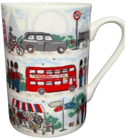 Cath Kidston London Transport Red Bus Black Cab Stanley Mug