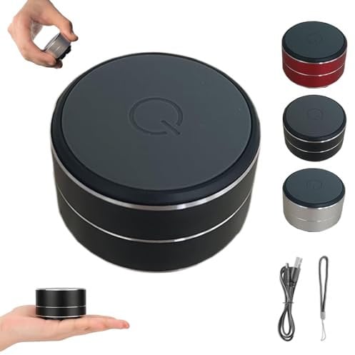 Buzzgo Speaker, Buzzgo Echo Speaker, Bluetooth Mini, Bone Conduction, Portable Small Wireless with Suction Cup for Home, Outdoor, Travel (Black)