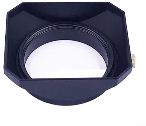 Paraluce quadrato in metallo a vite, 46 mm, paraluce quadrato in metallo per fotocamere mirrorless, paraluce antipolvere e antigraffio (argento)
