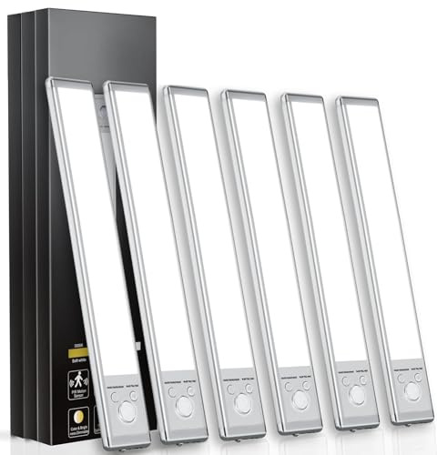 Soul Link 6-Pack 9.5 76-LED Motion Sensor Under Cabinet Lights, Wireless