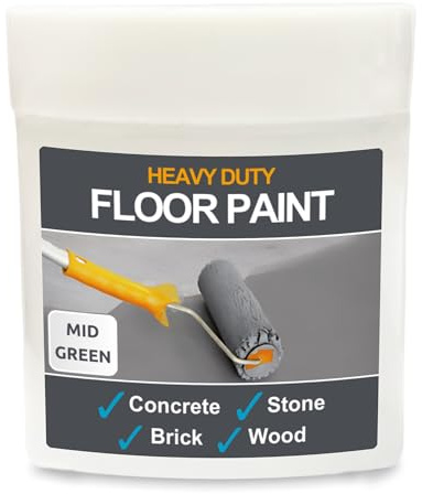 SmartSeal Heavy Duty Floor Paint - Mid Green, 75 ml - Hard-Wearing Garage Floor Paint with Anti-Slip Mid-Sheen Finish – also Ideal for Decking, Warehouse flooring, Brick, Concrete, Stone & Wood