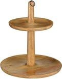 MICA Decorations Caden Etagere - H36 x Ø33 cm - Recyceltes Mangoholz - FSC 100% - Hellbraun