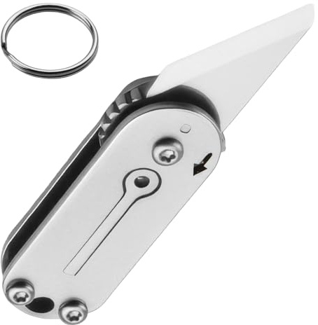 1Pc Mini Multi Tool Pocket Box Opener, Folding EDC Utility Cutter, Compact Titanium-Finish Pocket Tool for Packaging, Outdoor Activities, DIY Repairs, Travel & Everyday Carry