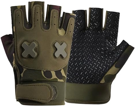Mecmbj Fahrradhandschuhe Kinder, rutschfest, Atmungsaktive, Sporthandschuhe | Halbfinger Reithandschuhe Kinder für Jungen und Mädchen im Alter von 8-12 Jahren, Kinder Handschuhe für Outdoor-Aktivitäten