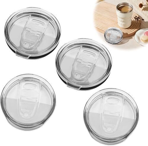 4PCS 20Oz Tumbler Lid, Tumbler Replacement Lids, Mug Replacement Lids, Replacement Lids for Stainless Steel Tumbler Travel Cup, Spill-Proof Sliding Covers for Tumbler/Mug/Cooler Cup