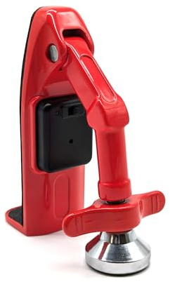 DoorJammer Alarmed DJ5 Portable Door Lock Brace with Built-In Alarm - The Original Patented Door Security Device for Home, Hotel & Travel - Red