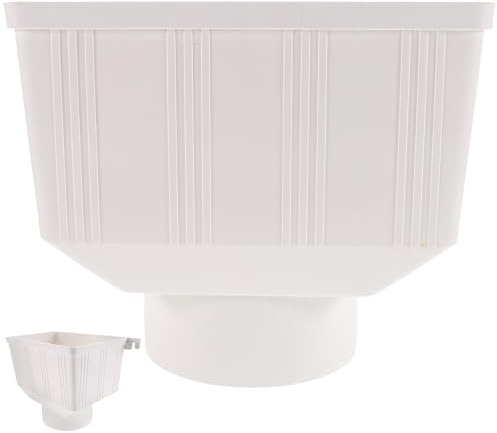 GALPADA Rainwater Funnel Downspout Gutter Connector for Garden Outdoor Use White Plastic Material Protects House Structure No Leakage Rain Diverter Kit