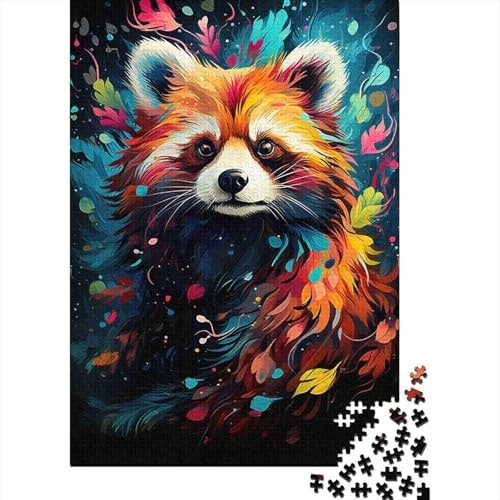 Red Panda Art 1000 Pieces Jigsaw & Jigsaw Puzzle Eco-Friendly Material High Difficulty Relaxing Red Panda Art for Men Age 14+ 70x50cm/1000pcs