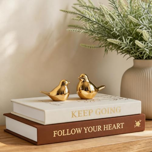 Decorative Books for Home Decor - 2 Linen Coffee Table Books with Exquisite Patterns - Aesthetic Fake Book For Bookshelf, Entryway Decor, Faux Book Box for Hidden Storage & Decoration