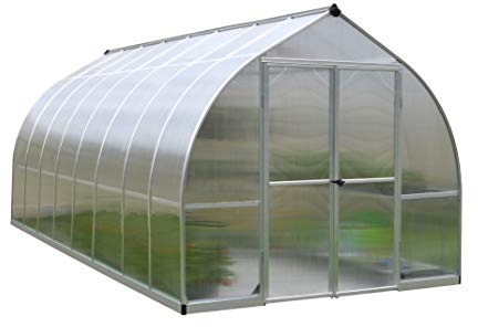 Canopia by Palram serre de jardin Bella 11.8m² (Argent) Cadre en aluminium, Panneaux en Polycarbonate, Résistant aux UV