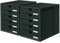HAN Schubladenbox SYSTEMBOX 1450 mit 5 geschlossenen Schubladen für Formate bis C4 (Schwarz / 2 Boxen)