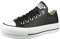 Converse Damen Chuck Taylor All Star Platform Clean Leather Sneakers, Black Black White, 36 EU