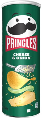 Pringles Käse und Zwiebeln | Pringles Chips | Käse & Zwiebeltaschen Chips | Käse und Zwiebeln Pringles | 5.82 Unzen Gesamtgewicht | 160 Gramm insgesamt