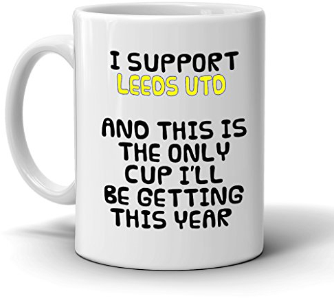 Leeds United Supporter Mug - Funny 11oz Ceramic Cup for Coffee, Tea, and Hot Drinks - Great for Leeds Fans at Home or Office
