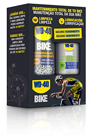 WD-40 BIKE, Bipack Mantenimiento Cadenas Bicicleta en Ambiente Seco, Spray 500 ml + Gotero 100 ml