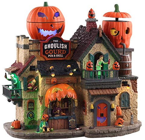 Lemax - The Ghoulish Gourd Pub & Grill 05602 animiertes Haus Halloween Spookytown