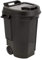 Spetebo Poubelle de jardin mobile avec couvercle en noir - 110 l - Poubelle de jardin