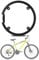 Mountainbike Kettenschutz, Fahrradkettenrad aus Kunststoff, Kettenrad-Kurbelgarnitur für Mountainbikes, Schwarzes