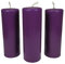 NKlaus 3x Stumpenkerzen rustikal Höhe 95mm Ø 34mm Bienenwachs violet Tropfkerzen 36359
