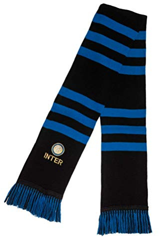 Sciarpa Inter Ufficiale Tubolare Doppia in Acrilico Nera F.C.Internazionale SCTINNE07