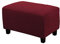 WWYL Ottomane Schonbezug, Sitzwürfel Hockerbezug mit 1 Stück Jacquard, Hocker Protector Waschbar Überzug, Hocker Husse für den Fußhocker, Abdeckung für den Sitzhocker (Rot,Groß)