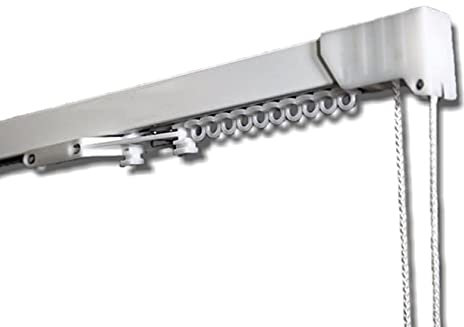 binari per tende in alluminio su misura azionamento con corde Lunghezza da cm 120 a 200 (150 cm)