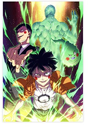 Anime-Poster Mob Psycho 100 Leinwand-Poster, Wandkunst, Dekordruck, Gemälde für Wohnzimmer, Schlafzimmer, Dekoration, 40 x 60 cm, ohne Rahmen, Anime-Poster Mob Psycho 1001