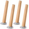 4 Pieds Pour Meubles En Bois Inclinaison Pattes De Remplacement de Table Basse Forme Ronde Jambes Pour Canapé Meuble Tv Table à Manger,Avec Plaque de Montage et Vis(70cm)