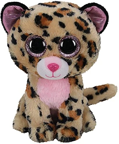 TY UK Ltd 2007526 Livvie Leopard Beanie Boo Medium Plüschtier, Multicoloured, 24 cm