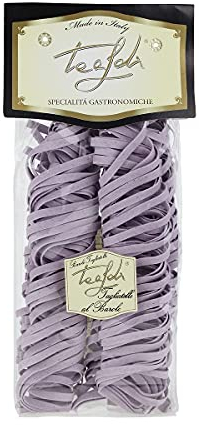 Tealdi Tagliatelle mit Barolo-Wein-Aroma, original italienische Pasta, bunte Nudeln farbig, aus Italien, Spezialitäten, bunt, 250 g