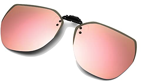 Long Keeper Polarisierte Clip-On Sonnenbrille Unisex mit UV Schutz Flip up Sonnenbrille Clip Gegen Licht