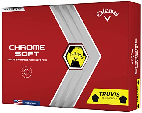 Callaway Golf Chrome Soft Golf Balls (2022 edition), Truvis Yellow